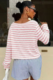 Striped Off-Shoulder Knit Top