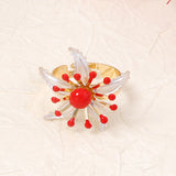 Floral Enamel Statement Ring