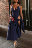 Elegant Wrap Skirt Set