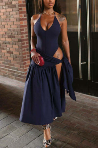 Elegant Wrap Skirt Set