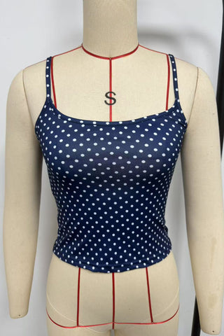 Polka Dot Scoop Neck Cami Top