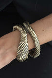 Textured Snake Wrap Cuff Bracelet