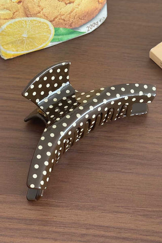 Polka Dot Acetate Hair Claw Clip
