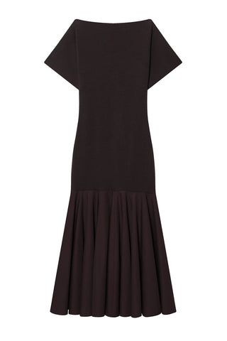 Short Sleeve Ruffle Hem Midi Casual Dress
