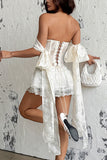 Lace-Up Off-Shoulder Corset Top