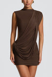 Draped Design Casual Dress