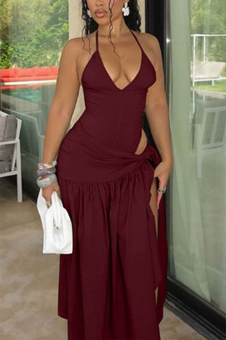 Elegant Wrap Skirt Set