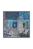 Patchwork Floral Print Square Scarf