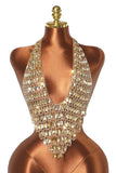 Beaded Halter Chain-Link Tank