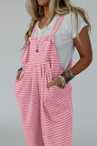 Gingham Wide-Leg Overalls