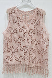Fringe Hem Lace Vest