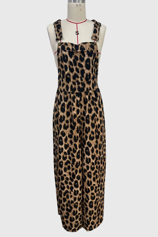 Animal-Print Drawstring Jumpsuit