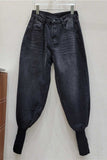 High-Waist Balloon Leg Denim Jeans