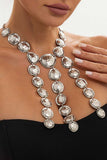 Hammered Metal Disc Layered Statement Necklace