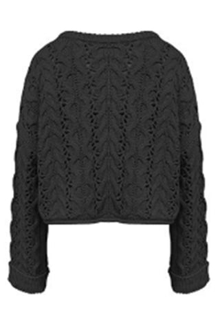 Cable Knit V-Neck Button Front Cardigan