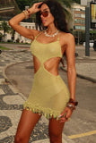 Cut-Out Crochet Cover-Up Dress