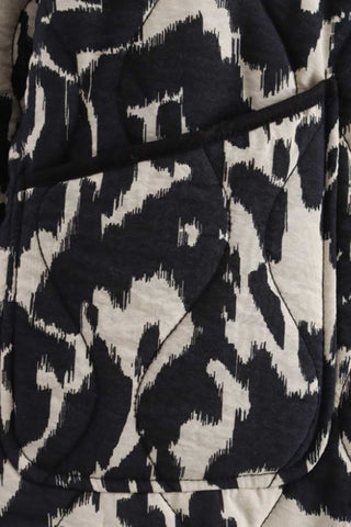 Animal Print Button Front Jacket