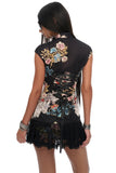 Floral Print Cheongsam Dress