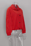 Stand-Collar Puff Sleeve Jacket