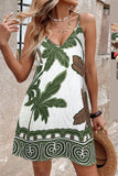 Printed Spaghetti Strap Casual Dress