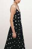 Sleeveless Polka Dot Casual Dress