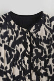 Animal Print Button Front Jacket