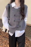 Asymmetrical Buckle-Front Vest