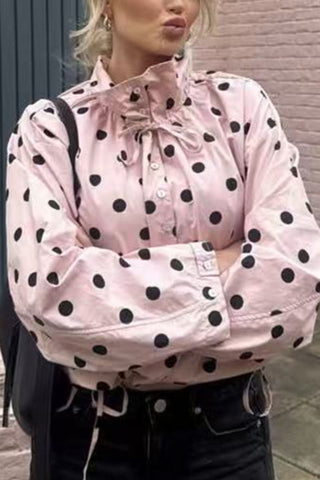 Button-Up Polka Dot Jacket