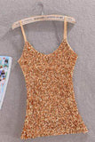 Sequin Scoop Neck Sleeveless Cami
