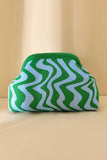 Zigzag Pattern Woven Pouch Bag
