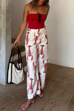 Lobster Print Casual Pants