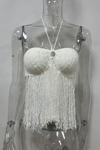 Fringe Detail Knit Top