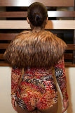 Faux Fur Snake Print Tie Front Top