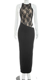 Lace Cutout Bodycon Maxi Dress