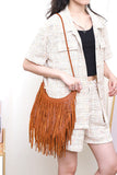Tassel Strap Fringe Hobo Bag