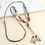 Vintage Beaded Pendant Necklace