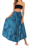 Mandala Print Tie-Waist Midi Dress