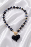 Heart Pendant Beaded Necklace