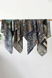 Paisley and Polka Dot Print Square Scarf