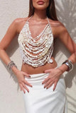 Beaded Layered Halter Tank Top