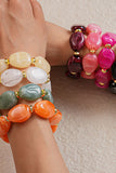 Chunky Oval Beaded Statement Bracelet
