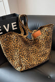 Leopard Print Large Tote Bag