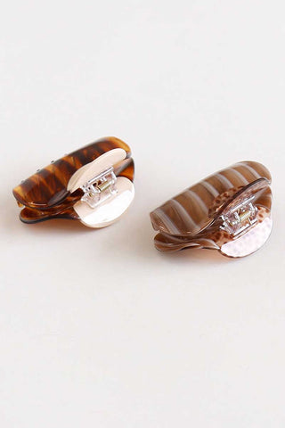 Marbled Acetate Claw Hair Clip