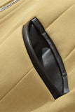 Contrast Collar Zip-Front Structured Jacket