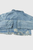 Wash Distressed Denim Jacket