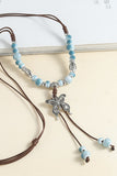 Butterfly Charm Beaded Tassel Necklace