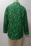 Leopard Print Ribbed Button-Front Shacket