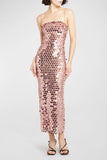 Sequin Spaghetti Strap Midi Dress