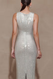 Sequin Sleeveless Bodycon Maxi Dress