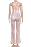Halter Polka Dot Pants Set